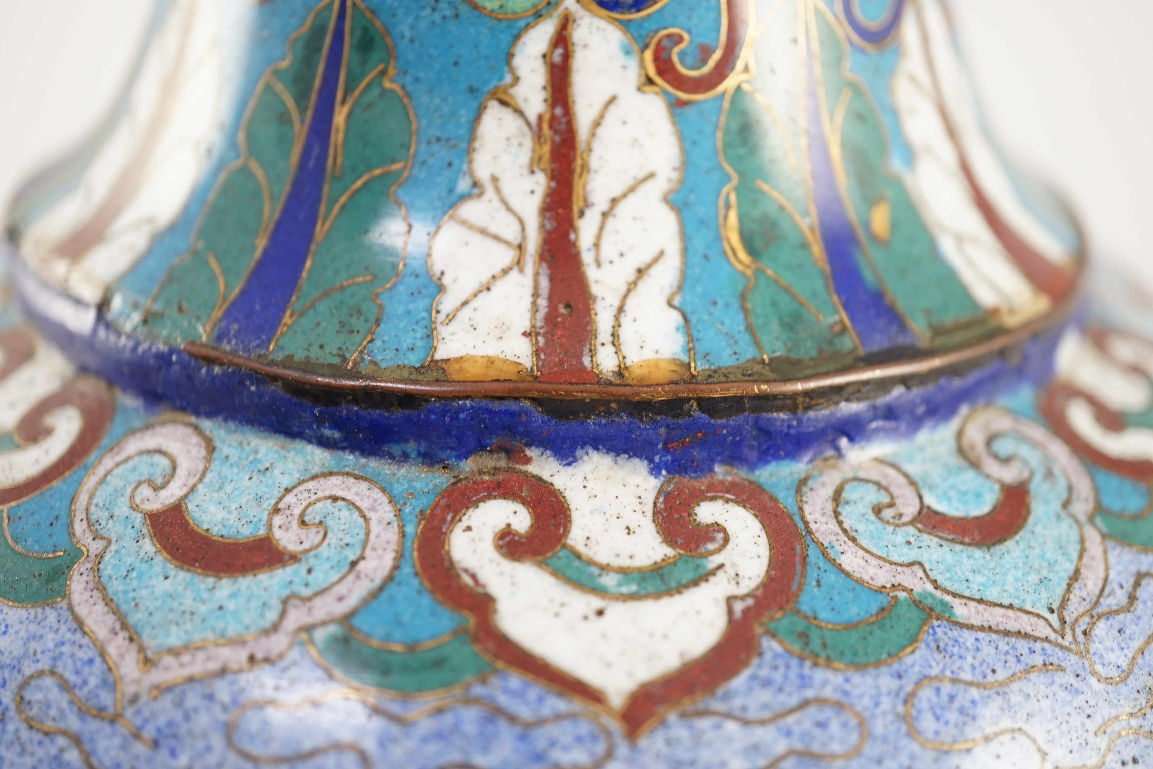 A Chinese cloisonné enamel vase, 19th century